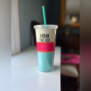 NWT Kate Spade 22oz insulated tumbler w/straw